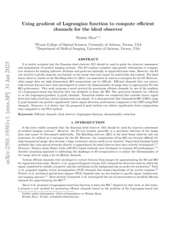 Using gradient of Lagrangian function to compute efficient channels for the ideal observer