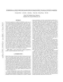 Conditional Latent Diffusion-Based Speech Enhancement Via Dual Context Learning