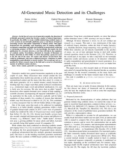 AI-Generated Music Detection and its Challenges