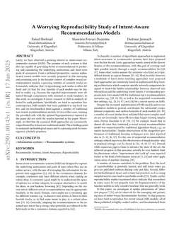 A Worrying Reproducibility Study of Intent-Aware Recommendation Models