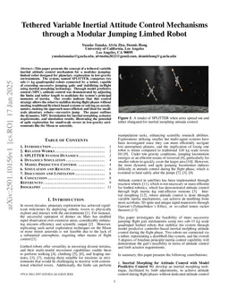 Tethered Variable Inertial Attitude Control Mechanisms through a Modular Jumping Limbed Robot
