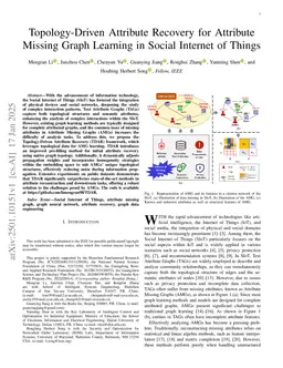 Topology-Driven Attribute Recovery for Attribute Missing Graph Learning in Social Internet of Things