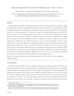 Large language models for automated scholarly paper review: A survey