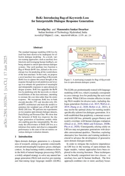 BoK: Introducing Bag-of-Keywords Loss for Interpretable Dialogue Response Generation