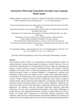 Autonomous Microscopy Experiments through Large Language Model Agents