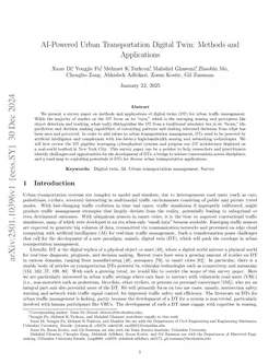 AI-Powered CPS-Enabled Urban Transportation Digital Twin: Methods and Applications