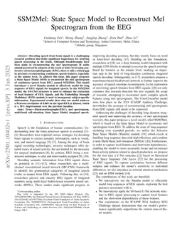 SSM2Mel: State Space Model to Reconstruct Mel Spectrogram from the EEG