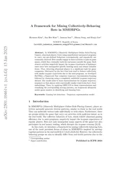 A Framework for Mining Collectively-Behaving Bots in MMORPGs
