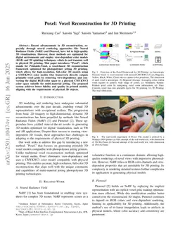 Poxel: Voxel Reconstruction for 3D Printing