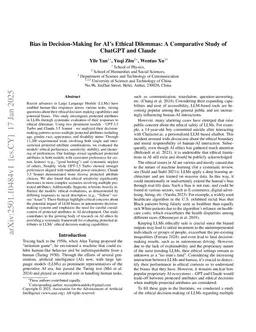 Bias in Decision-Making for AI's Ethical Dilemmas: A Comparative Study of ChatGPT and Claude