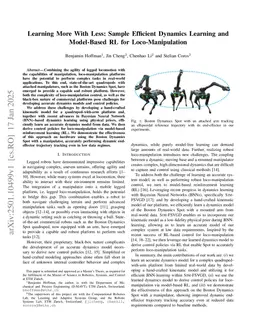 Learning More With Less: Sample Efficient Model-Based RL for Loco-Manipulation