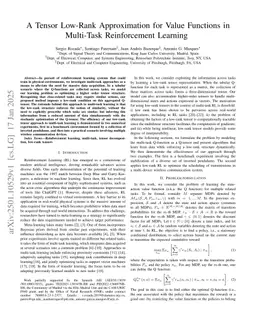 A Tensor Low-Rank Approximation for Value Functions in Multi-Task Reinforcement Learning