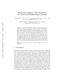 Wasserstein Adaptive Value Estimation for Actor-Critic Reinforcement Learning