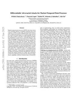 Differentiable Adversarial Attacks for Marked Temporal Point Processes