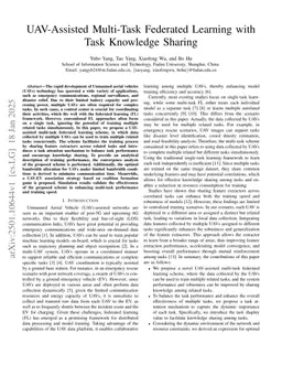UAV-Assisted Multi-Task Federated Learning with Task Knowledge Sharing