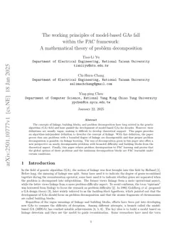 The working principles of model-based GAs fall within the PAC framework: A mathematical theory of problem decomposition