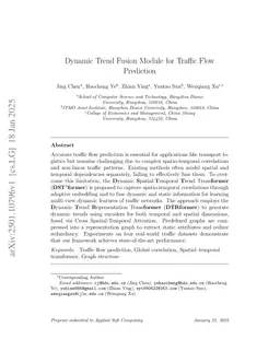Dynamic Trend Fusion Module for Traffic Flow Prediction