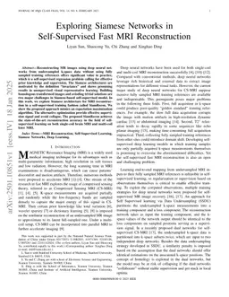Exploring Siamese Networks in Self-Supervised Fast MRI Reconstruction