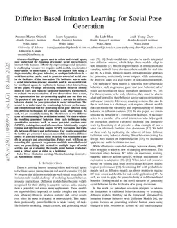 Diffusion-Based Imitation Learning for Social Pose Generation