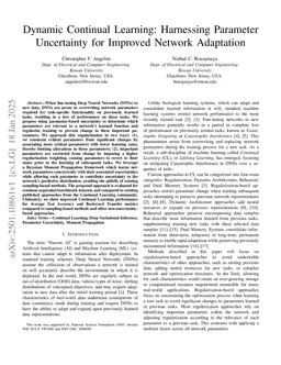 Dynamic Continual Learning: Harnessing Parameter Uncertainty for Improved Network Adaptation