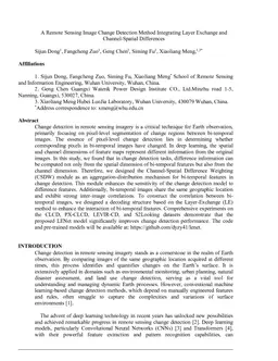 A Remote Sensing Image Change Detection Method Integrating Layer Exchange and Channel-Spatial Differences