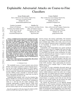Explainable Adversarial Attacks on Coarse-to-Fine Classifiers