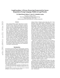LegalGuardian: A Privacy-Preserving Framework for Secure Integration of Large Language Models in Legal Practice