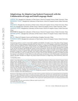 AdaptiveLog: An Adaptive Log Analysis Framework with the Collaboration of Large and Small Language Model