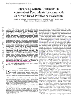 Enhancing Sample Utilization in Noise-Robust Deep Metric Learning With Subgroup-Based Positive-Pair Selection