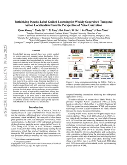 Rethinking Pseudo-Label Guided Learning for Weakly Supervised Temporal Action Localization from the Perspective of Noise Correction