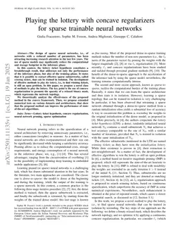 Playing the Lottery With Concave Regularizers for Sparse Trainable Neural Networks