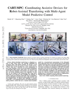CART-MPC: Coordinating Assistive Devices for Robot-Assisted Transferring with Multi-Agent Model Predictive Control