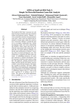 AIMA at SemEval-2024 Task 3: Simple Yet Powerful Emotion Cause Pair Analysis