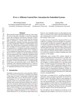 ENOLA: Efficient Control-Flow Attestation for Embedded Systems