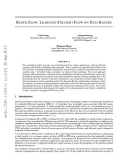 Block Flow: Learning Straight Flow on Data Blocks