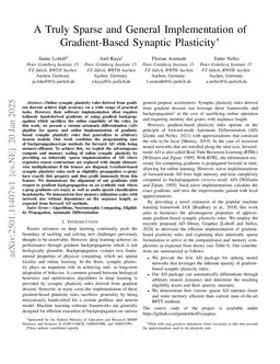 A Truly Sparse and General Implementation of Gradient-Based Synaptic Plasticity