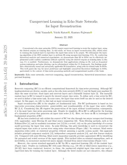 Unsupervised Learning in Echo State Networks for Input Reconstruction