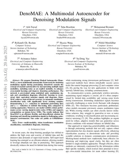 DenoMAE: A Multimodal Autoencoder for Denoising Modulation Signals