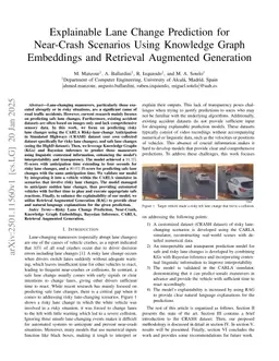 Explainable Lane Change Prediction for Near-Crash Scenarios Using Knowledge Graph Embeddings and Retrieval Augmented Generation