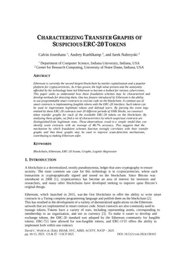 Characterizing Transfer Graphs of Suspicious ERC-20 Tokens