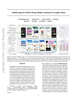 Mobile-Agent-E: Self-Evolving Mobile Assistant for Complex Tasks