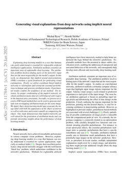 Generating visual explanations from deep networks using implicit neural representations