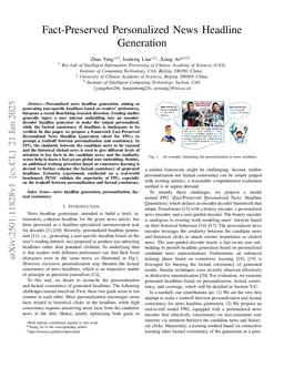 Fact-Preserved Personalized News Headline Generation