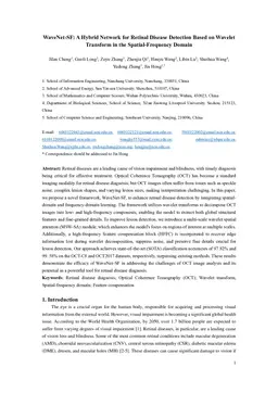 WaveNet-SF: A Hybrid Network for Retinal Disease Detection Based on Wavelet Transform in Spatial-Frequency Domain