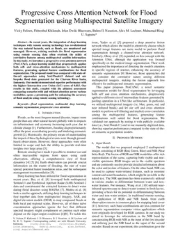 Progressive Cross Attention Network for Flood Segmentation using Multispectral Satellite Imagery