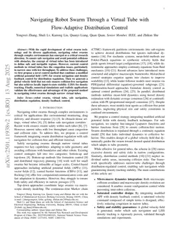 Navigating Robot Swarm Through a Virtual Tube with Flow-Adaptive Distribution Control
