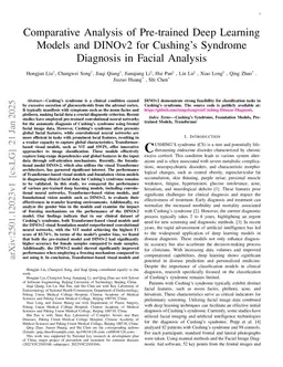 Comparative Analysis of Pre-trained Deep Learning Models and DINOv2 for Cushing's Syndrome Diagnosis in Facial Analysis