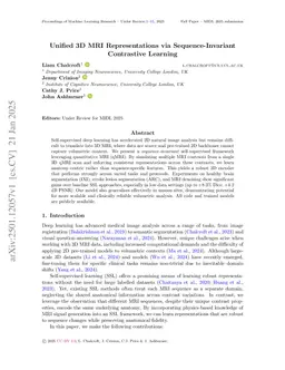 Unified 3D MRI Representations via Sequence-Invariant Contrastive Learning
