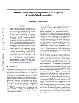 EDoRA: Efficient Weight-Decomposed Low-Rank Adaptation via Singular Value Decomposition