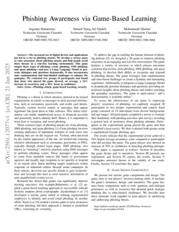 Phishing Awareness via Game-Based Learning